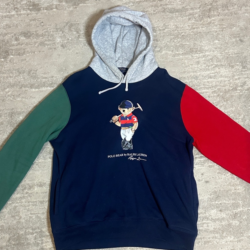 Polo by Ralph Lauren Men's Colorblock Bear Sweater. My loss your gain